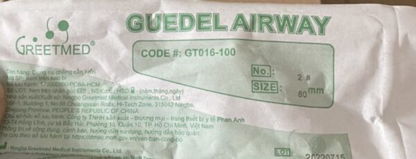 Airway chống cắn lưỡi Greetmed Bịch /1 cái size 3