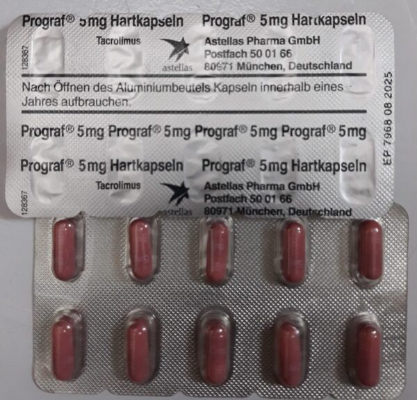 PROGRAF 5 MG HOP 50 VIÊN ( thuốc chống thải ghép)