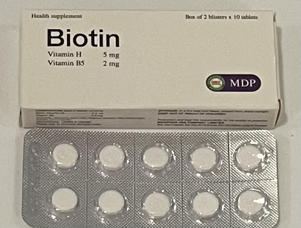 Biotin MDP 5mg H/20 viên ( kích thích mọc tóc)