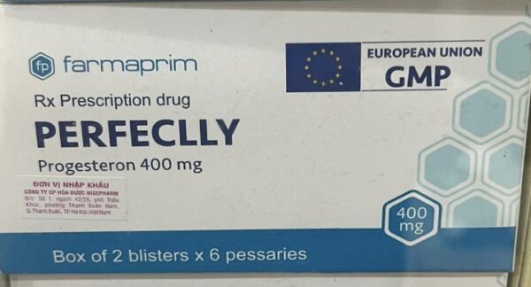 Perfeclly 400mg H/12 viên VIÊN ĐẶT PROGESTERONE ( ĐIỀU TRỊ VÔ SINH – HIẾM MUỘN)