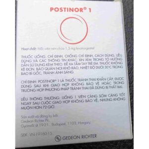 Postinor 1.5mg H/1 viên ngừa thai khẩn cấp