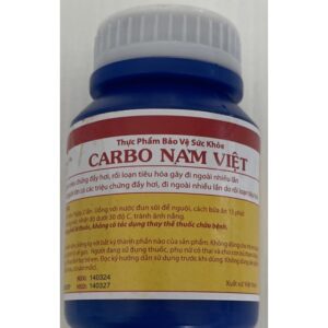Carbo Nam Việt (Than hoạt tính) Lốc/10 chai100 viên (giảm triệu chứng đầy hơi)