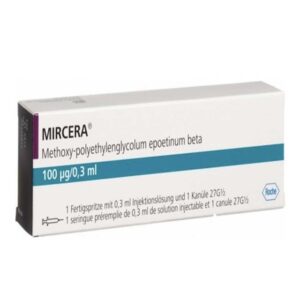 Mircera 100 mcg/0.3ml Ịnj H/1 Bơm tiêm (điều trị thiếu máu do bệnh thận mãn tính)
