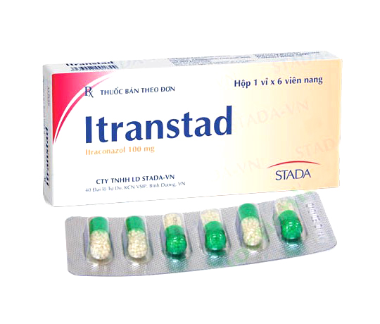 ITRANSTAD STADA 100MG H/6 viên ( trị nhiễm nấm da)