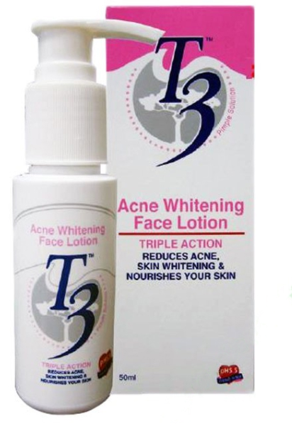 T3 ACNE WHITENING FACE LOTION 50ML
