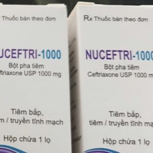 Nuceftri-1000 H/10 lọ ( Ceftriaxon Ấn Độ)