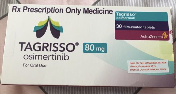 TAGRISSO 80 mg H/30 viên (  liệu pháp trúng đích điều trị ung thư phổi không tế bào nhỏ giai đoạn 4 EGFR+)