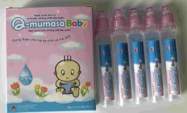 Q Mumasa Baby 0,9% Nước Muối Sinh Lý Vô Khuẩn (H/ 5 Ống 10ml)