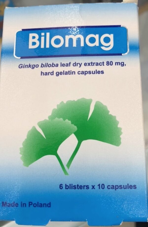 Bilomag 80mg 60 viên ( tăng cường tuần hoàn não)