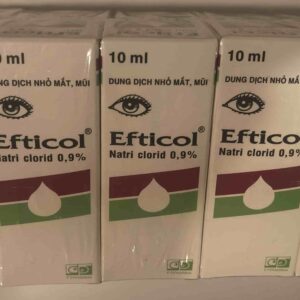 Nước muối sinh lý Nacl 0,9% Mắt mũi Lốc/10 hộp EFTICOL