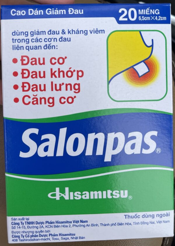Salonpas H/20 Miếng 6,5 cm x4,2 cm