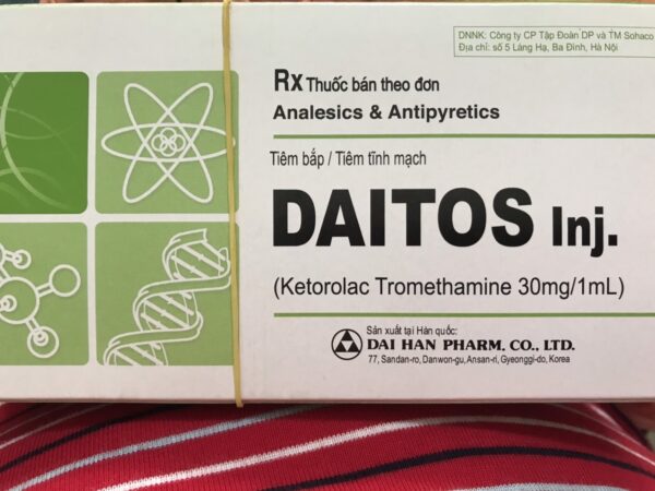 Daitos Inj ketorolac 30 mg/1ml H/10 ống