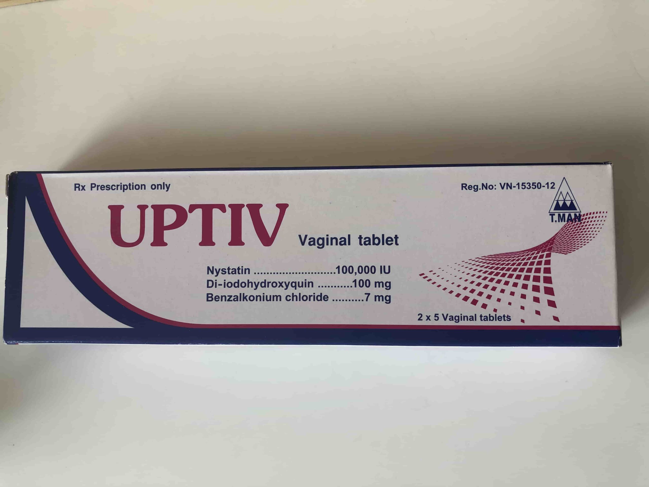 Viên đặt trị nấm candida âm đạo Uptiv H/10 viên