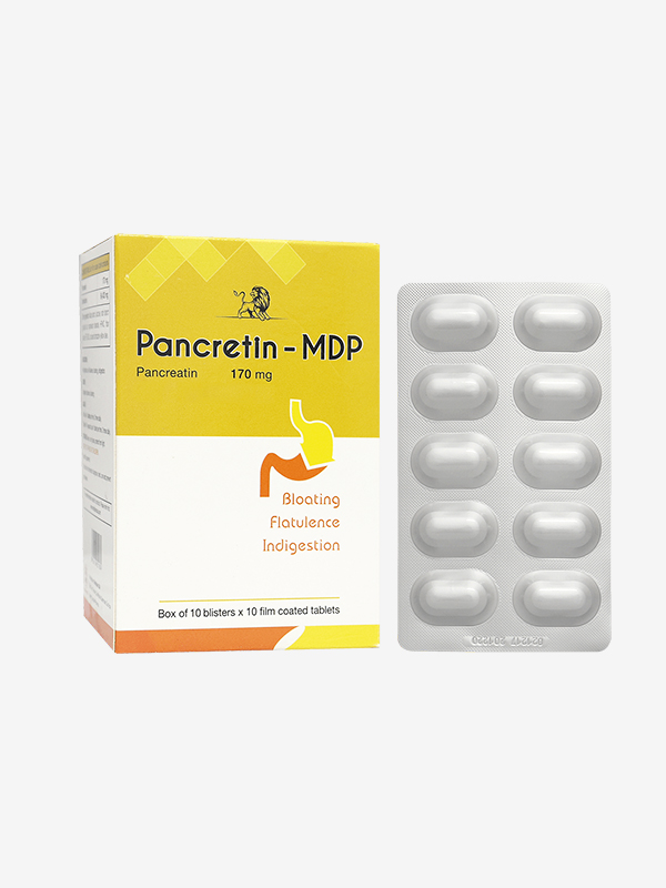 Pancretin 170 mg (Viên Uống Hỗ Trợ Tiêu Hóa) H/100 viên