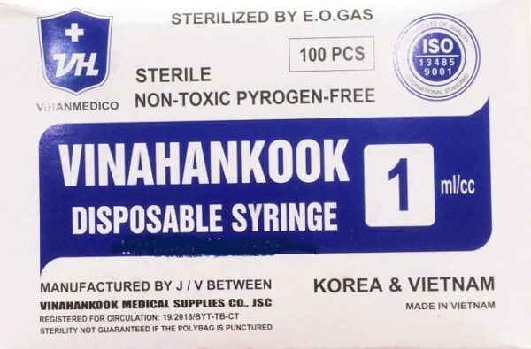 Bơm tiêm 1cc26G H/100 cây