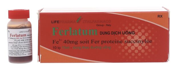 Ferlatum H/10 ống uống 15 ml ( bổ sung sắt)
