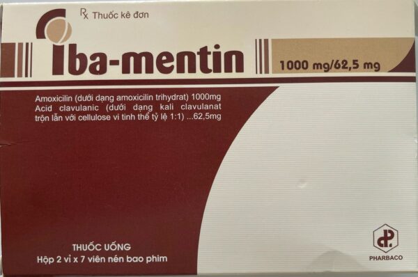 Iba Mentin 1000mg/62,5mg H/14 viên