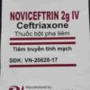 Noviceftrin 2g IV( Ceftriaxone 2g) Lốc/ 5 hộp