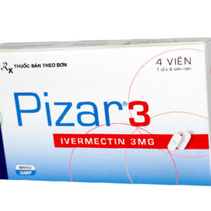 PIZAR 3 MG HỘP 4 VIÊN THUỐC TẨY GIUN, SÁN