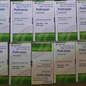 Poltraxon 1g IM/IV ceftriaxone 1g) Lốc/10 lọ