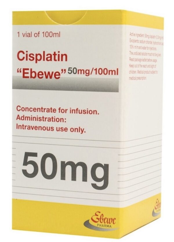 Cisplatin Ebewe 50mg/100 ml H/1 lọ
