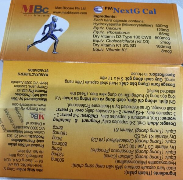 NextG Cal H/ 60 viên (Thuốc bổ sung canxi)