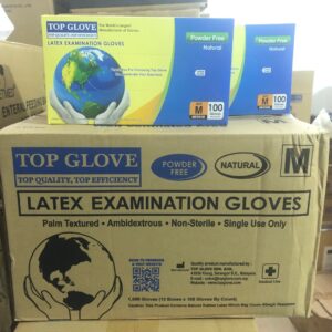 GĂNG SẠCH (GĂNG TAY Y TẾ CÓ BỘT 24 CM TOPGLOVE HỘP 100 CÁI) SIZE M Malaysia