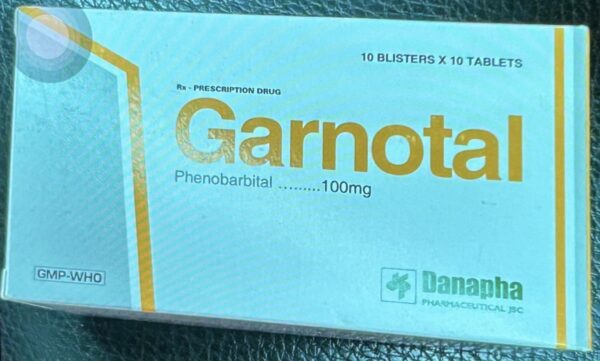 Garnotal 100 mg (Phenobarbital 100 mg) H/100 viên -THUỐC ĐIỀU TRỊ ĐỘNG KINH