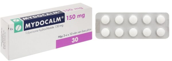 Mydocalm 150mg H/30 viên (Trị triệu chứng co cứng cơ sau đột quỵ)