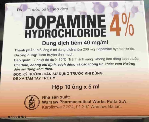 Dopamine 40mg/ml H/10 ống 5 ml