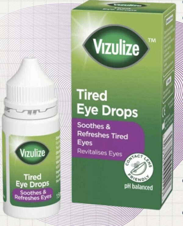 Vizulize Tired Eye Drops giúp giảm mệt mỏi mắt 15ml H/1 lọ