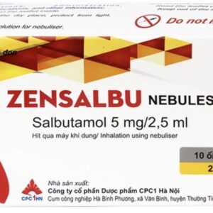 Zensalbu 5mg/2.5ml ( Salbutamol5 mg )H/10 ống (trị hen cấp,  cơn co thắt phế quản )