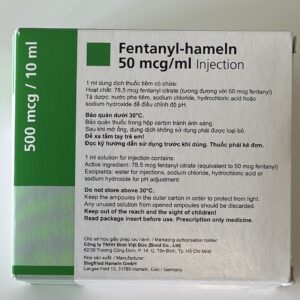 Fentanyl Hameln 500mcg/10ml H/10 ống 10ml