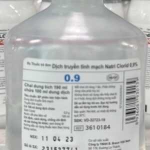 NACL 0.9% 100ML SODIUM CHLORIDE 0,9% Braun thùng 40 chai (dung dịch tiêm truyền)