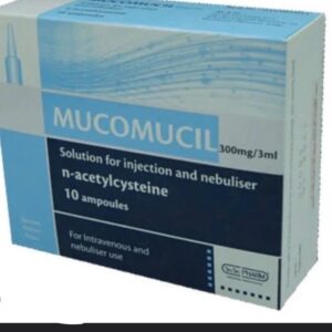 Mucomucil 300 mg/3ml H/10 ống 3ML ( N-ACEYLCYSTEIN IV HOẶC MÁY XÔNG KHÍ DUNG)