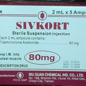 Sivkort 80mg/2ml ( Triamcinolone )H/5 ống