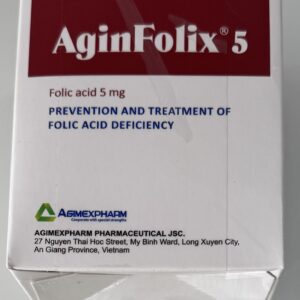 Aginfolix 5mg ( Vitamin B9) Acid Folic 5mg H/100viên