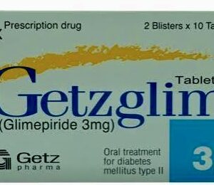 Getzglim 3mg (Glimepiride 3mg) H/ 20 viên ( thuốc trị đái tháo đường type 2)