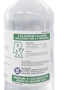 NACL 0.9% 500ML SODIUM CHLORIDE 0,9% EURO MED PHILIPPINE THÙNG 24 CHAI (DUNG DỊCH TIÊM TRUYỀN)