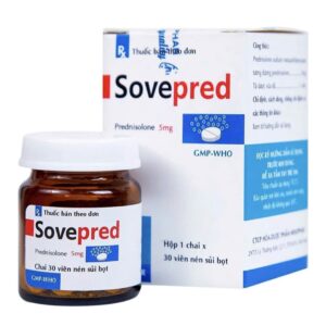SOVEPRED 5MG (PREDNISOLONE) CHAI 30 VIÊN SỦI