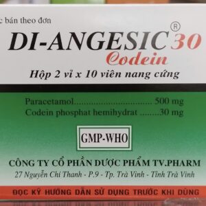 DI ANGESIC 30 H/20 VIÊN (GIẢM ĐAU CẤP TÍNH MỨC ĐỘ TRUNG BÌNH)