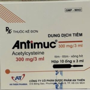 Antimuc 300 mg/3 ml (Acetylcysteine) H/10 ống 3ml