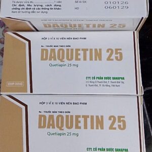 Daquetin 25mg (Quetiapin 25mg) H/30 viên